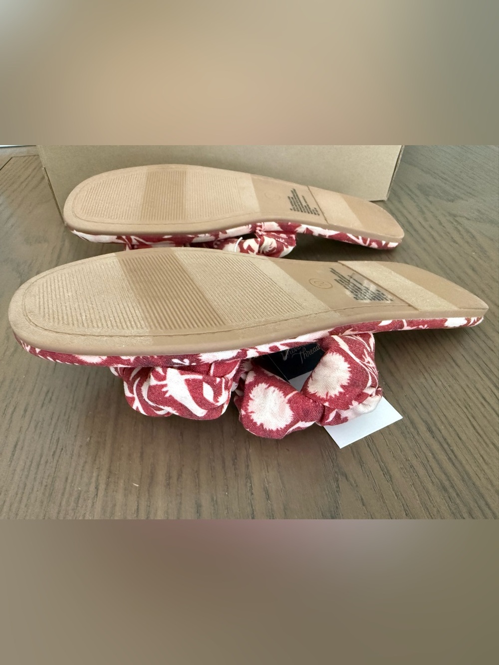Universal Thread Women's Meg Knotted Slide Sandals Rust Red Size 10 - Picture 6 of 8